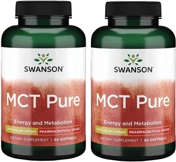 Swanson Pharmaceutical Grade Mct Pure 1000 Milligrams 90 Sgels (2 Pack)
