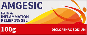 Amgesic Pain Relief 1% Gel 100G– Relief Diclofenac Gel – Anti-Inflammatory Gel For Back Pain Relief, Muscle Aches, Stiff Joints And Swelling