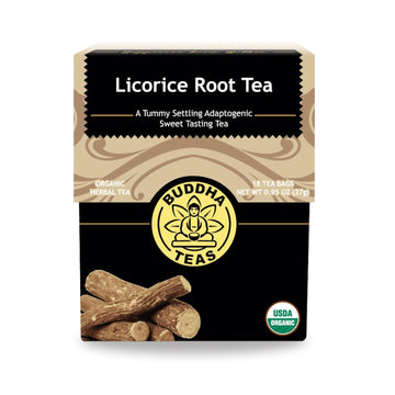 Buddha Teas Organic Licorice Root Tea - Ou Kosher, Usda Organic, Ccof Organic, 18 Bleach-Free Tea Bag