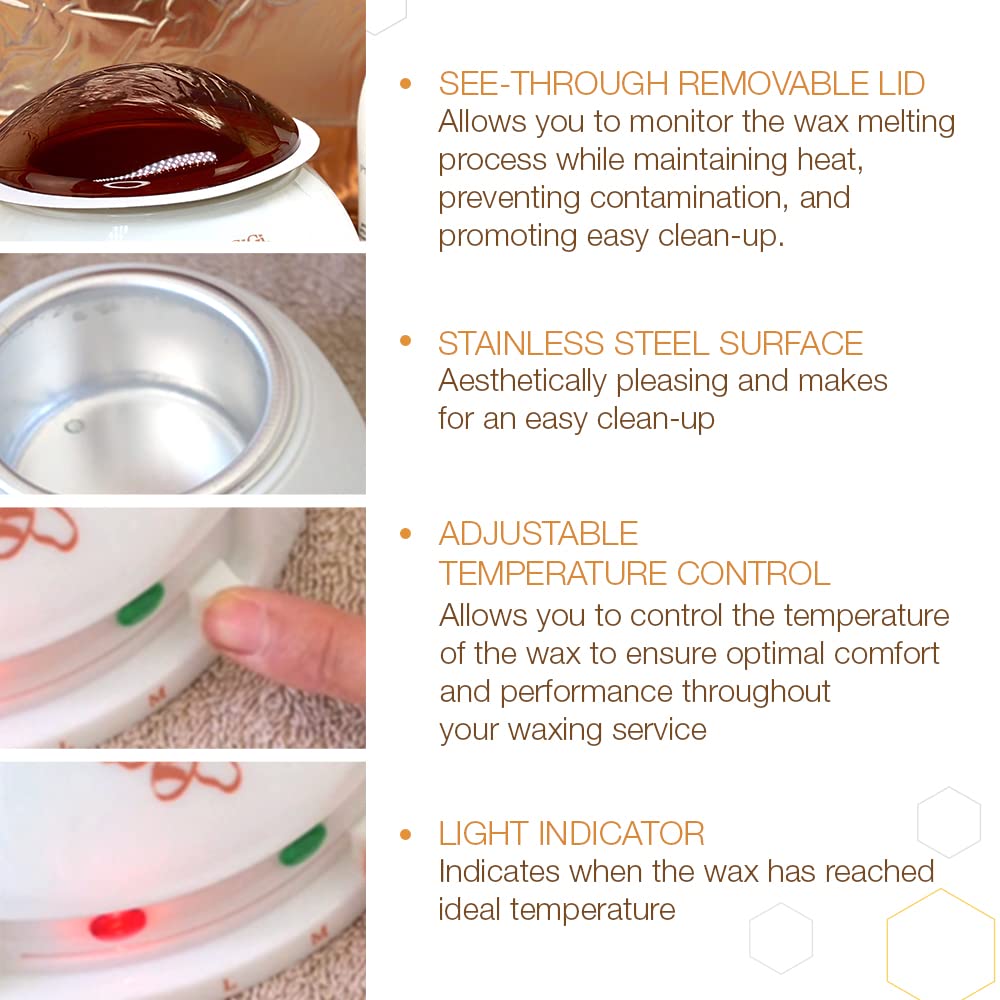 Gigi Hair Removal Wax Warmer, With All Purpose Honee, For 14 Oz Wax Cans : Beauty & Personal Care