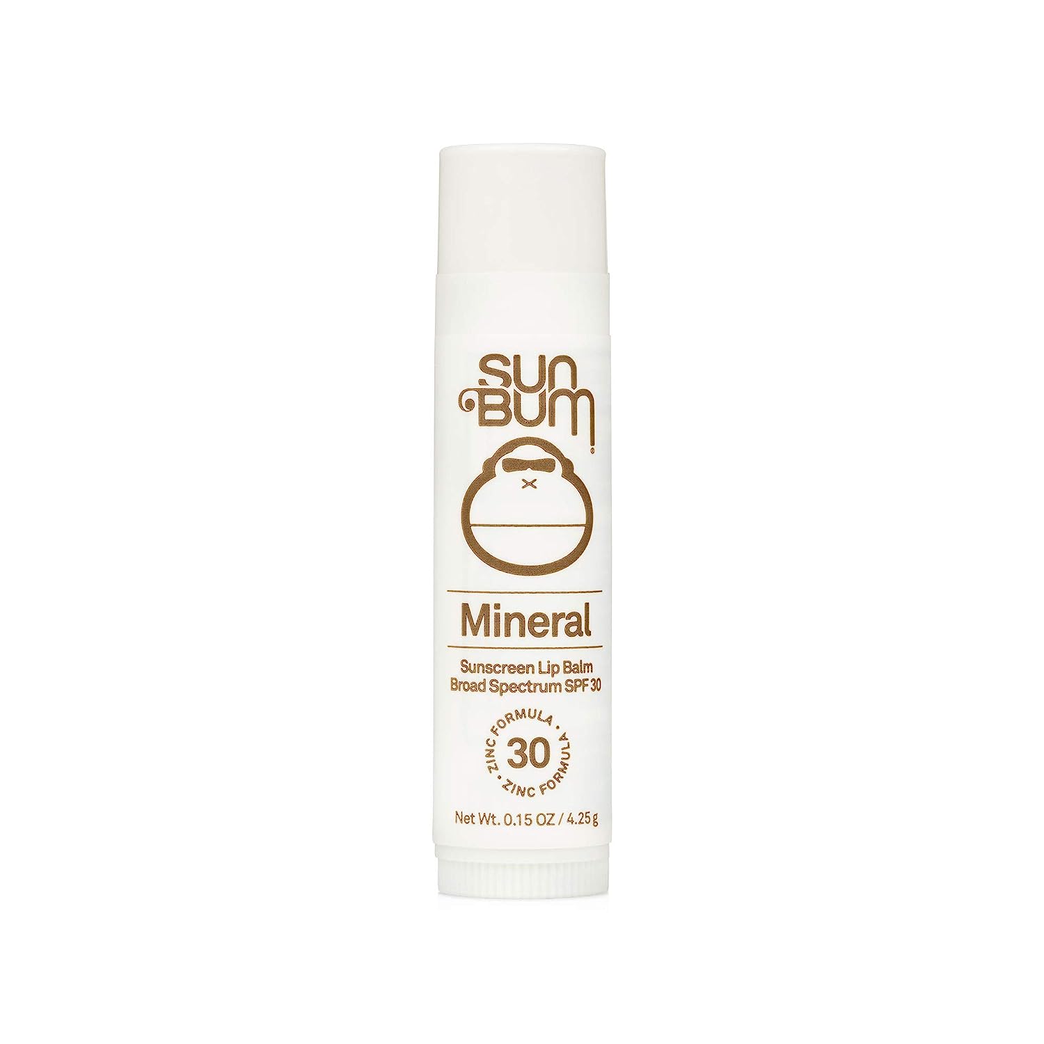 Sun Bum SPF 30 Mineral Sunscreen Lip Balm | Vegan and Hawaii 104 Reef Act Compliant (Octinoxate & Oxybenzone Free) Broad Spectrum Natural Lip Care with UVA/UVB Protection | .15 oz