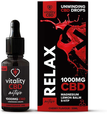Vitality Cbd Active Recover Drops With Turmeric, Curcumin, Vitamin D3, 1000Mg Of Cbd, Lemon Flavour, 30Ml, No Thc