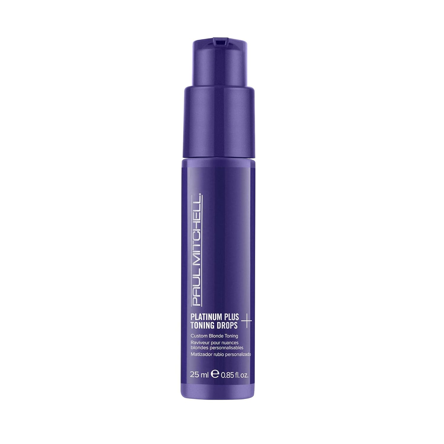 Paul Mitchell Platinum Plus Purple Toning Drops, Custom Blonde Toning, For Medium To Dark Blonde And Highlighted Hair, 0.85 Fl. Oz