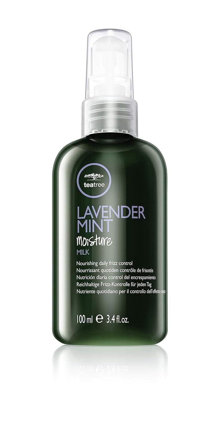 Tea Tree Lavender Mint Moisture Milk, Leave-In Conditioner, For Coarse, Curly + Dry Hair, 3.4 fl. oz