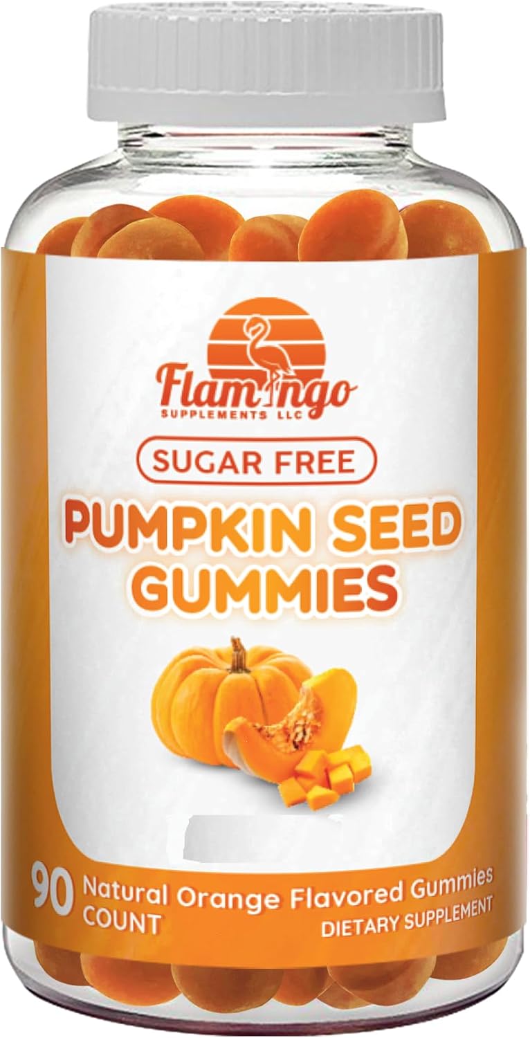 Pumpkin Seed Oil Gummies Sugar-Free Naturally Flavored- Pumpkin Seed Oil For Hair Growth, Bladder, Urinary Tract Support, Young Skin Supplement - Vegan, Halal Pumpkin Seed Extract- 90 Count