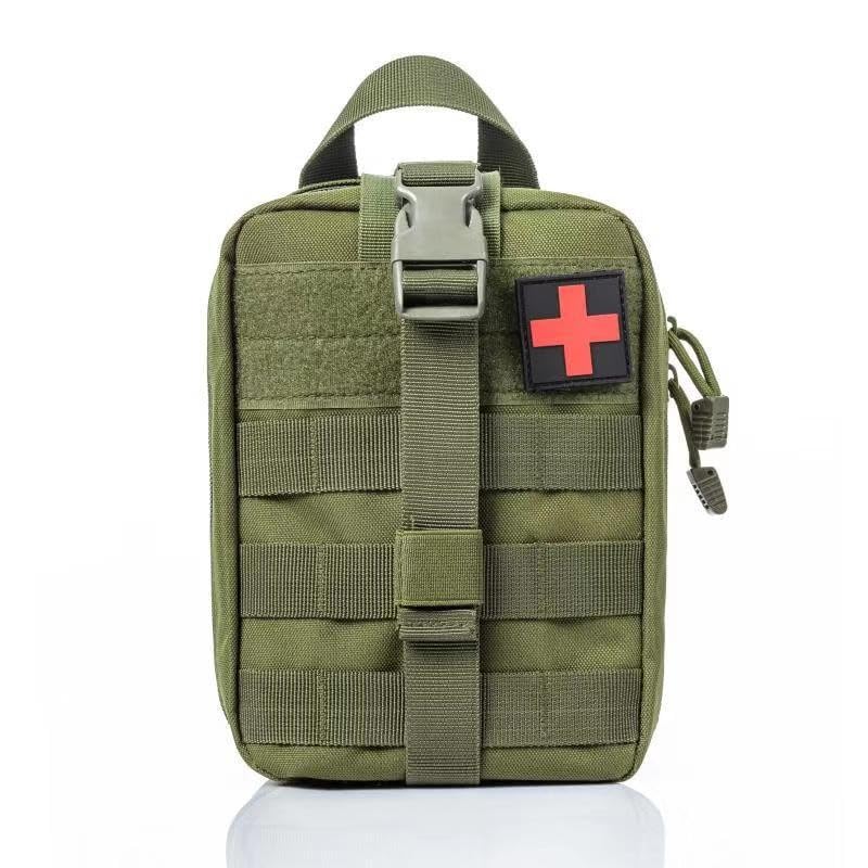 Tactical Military First Aid Kit – Molle Medical Pouch for Emergency Survival, Outdoor Camping, Hiking, Airsoft, and Travel (Army Green)