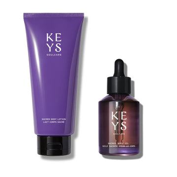 Keys Soulcare Sacred Body Duo, Includes Lotion & Oil, Hydrates & Nourishes For Smooth, Moisturized Skin, Absorbs Fast, Non-Greasy Feel, Cruelty-Free