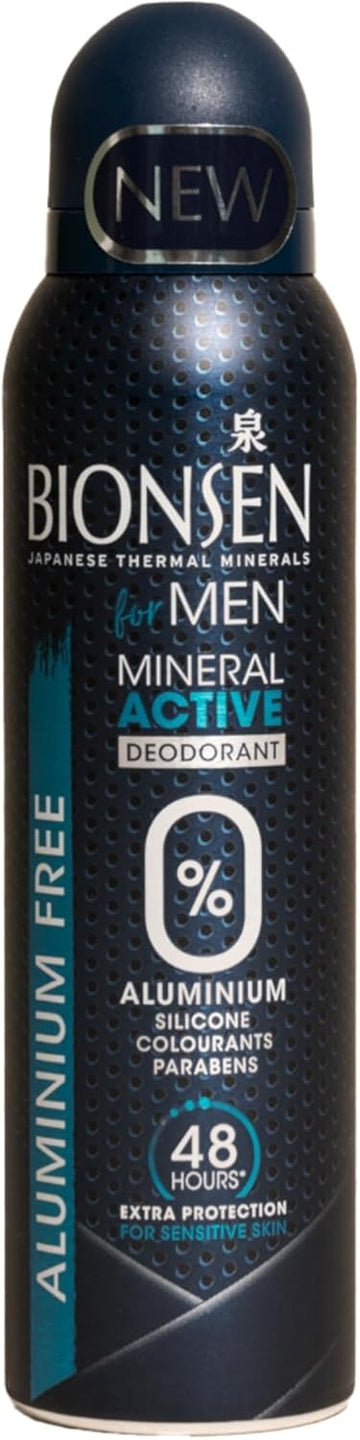 Bionsen Mineral Active For Men Spray | |Japanese Minerals | 48 Hrs Protection |150Ml