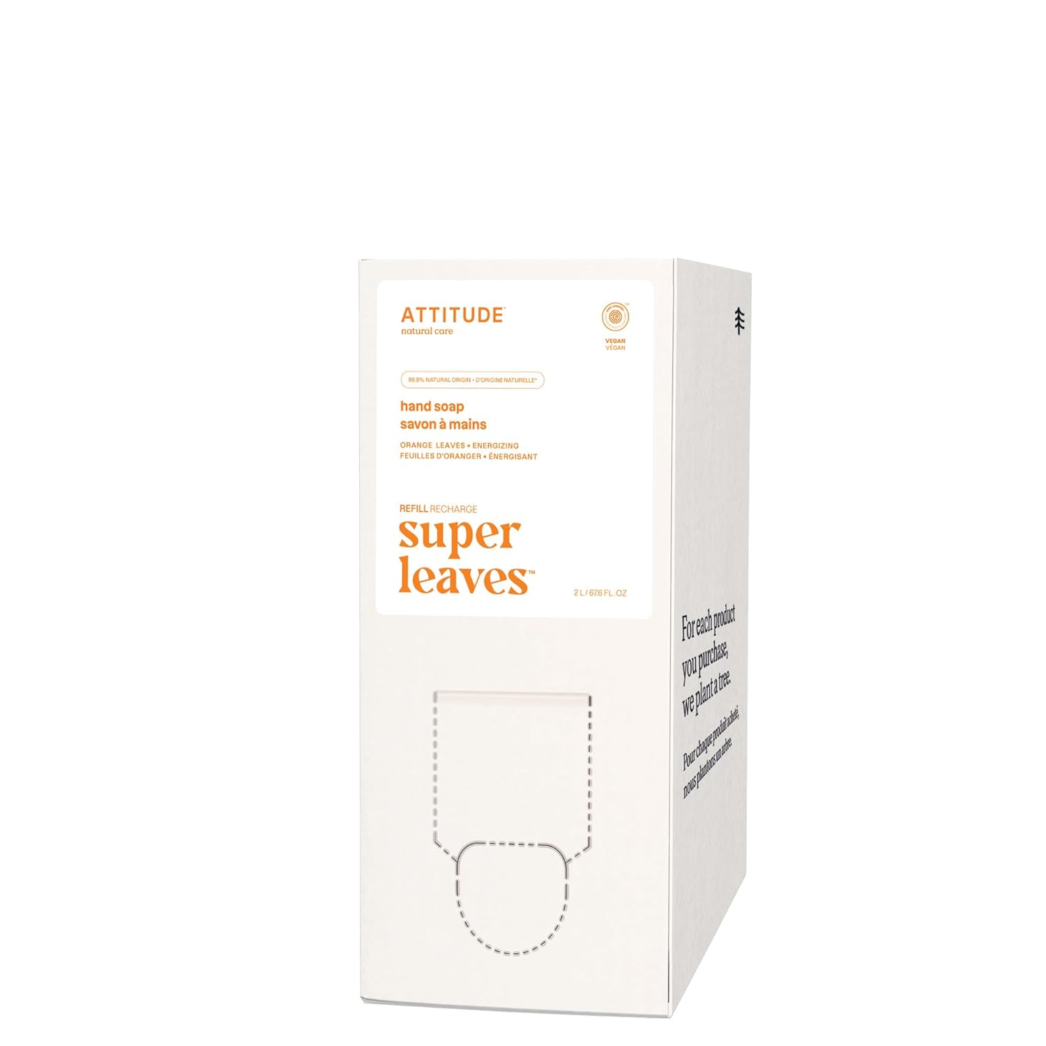 Attitude Liquid Hand Soap, Ewg Verified, Plant And Mineral-Based, Vegan Personal Care Products, Olive Leaves, 67.6 Fl Oz