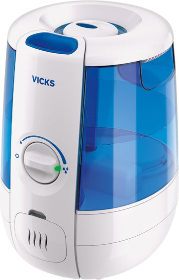 Vicks Coolrelief Cool Mist Humidifier Small To Medium Room Vaporizer For Baby, Kids, Adults, 1.2 Gal