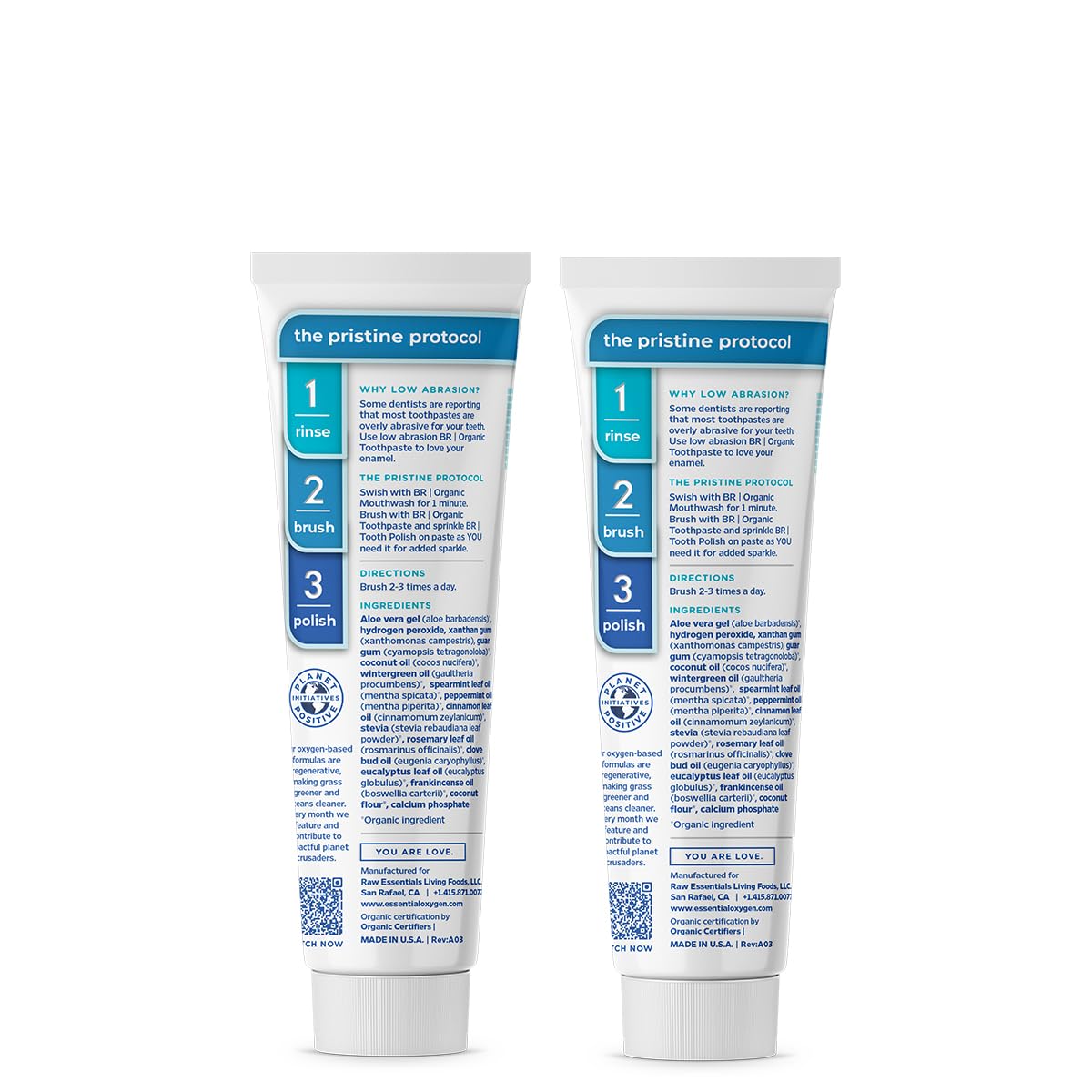 BR Organic Low Abrasion Toothpaste Wintergreen : Health & Household