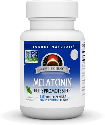 Source Naturals Melatonin 1 Mg - 100 Peppermint Flavored Lozenges