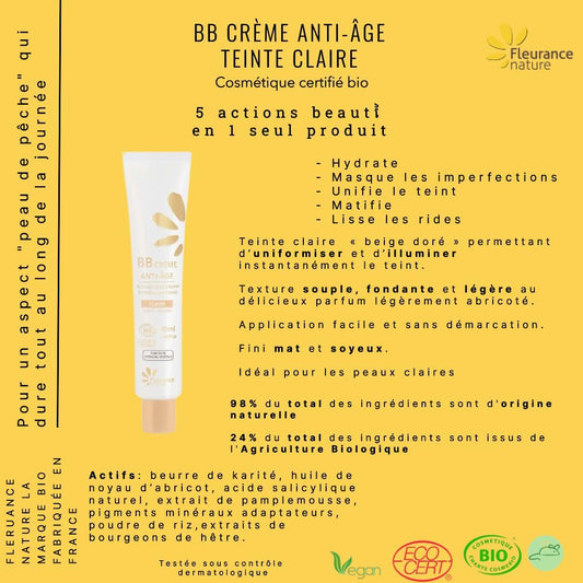 Bb Crema Antiedad Bio Tono Claro 40 Ml