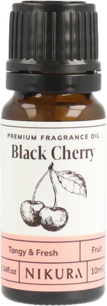 Black Cherry Fragrance Oil - 10ml | for Gifts, Diffusers, Candle Making, Soap Making | Great for use in Bath Bombs, Perfume Oil, Perfume Scents | Vegan & UK Made