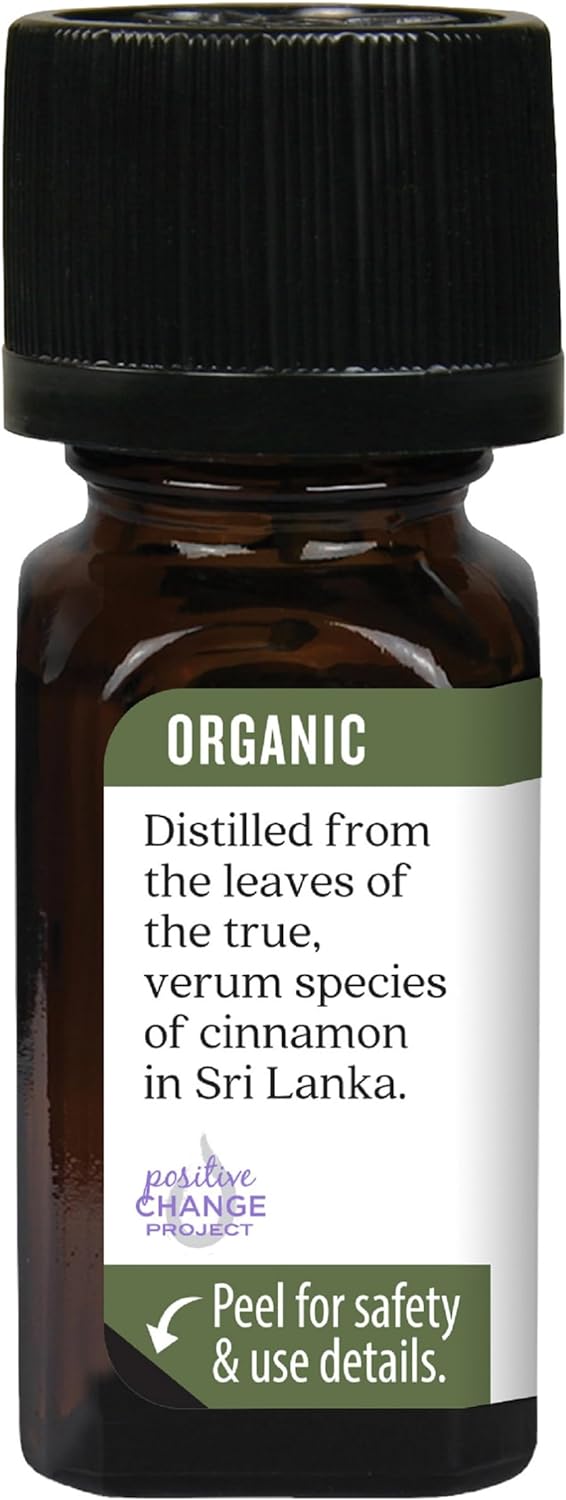 Aura Cacia Organic Cinnamon Leaf Essential Oil, 0.25 Ounce