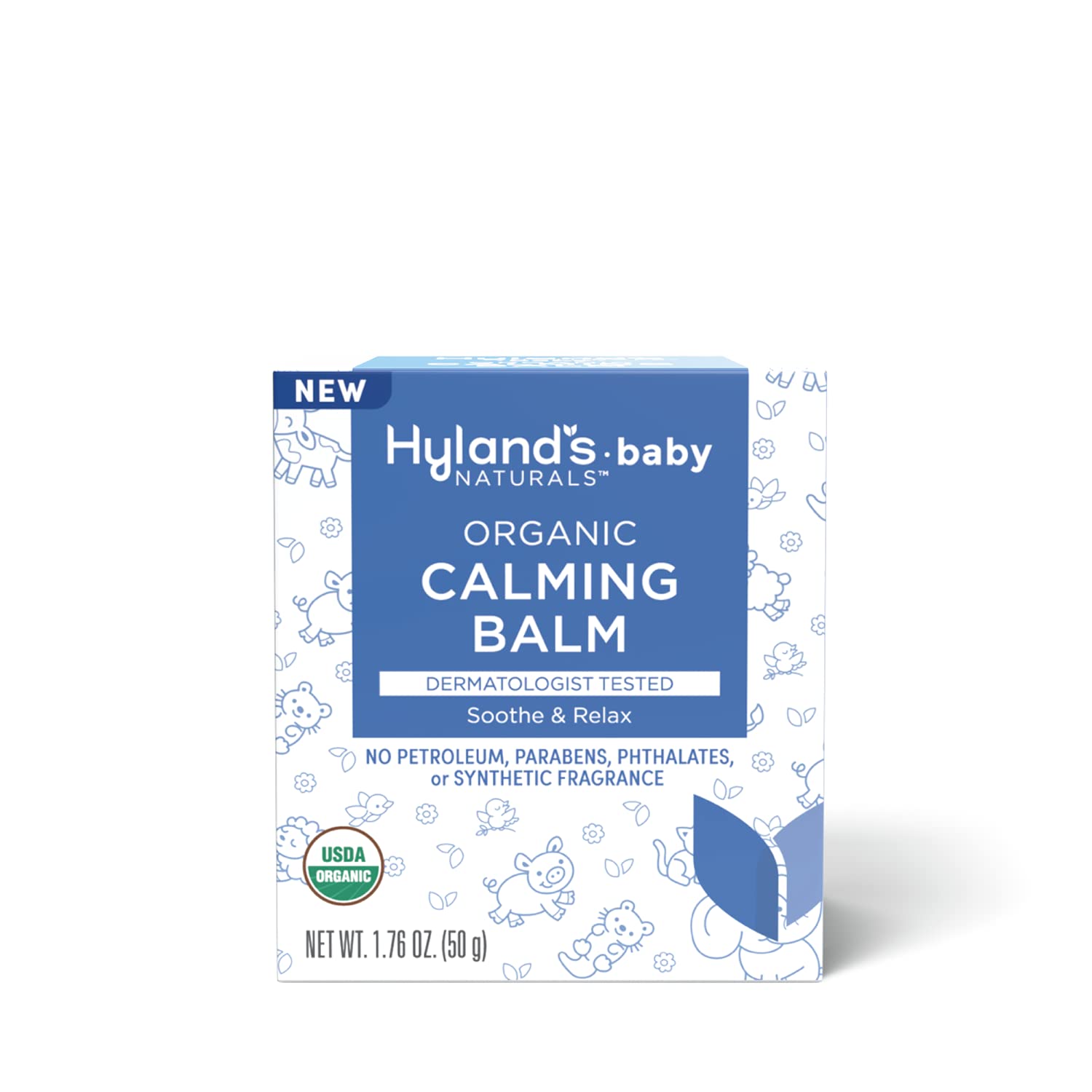 Hyland's Naturals Baby Organic Calming Balm, Soothe & Relax, With Organic Lavender, Eucalyptus, & Bergamot Fruit Oil, Safe & Gentle, Dermatologist Tested, 1.76 oz