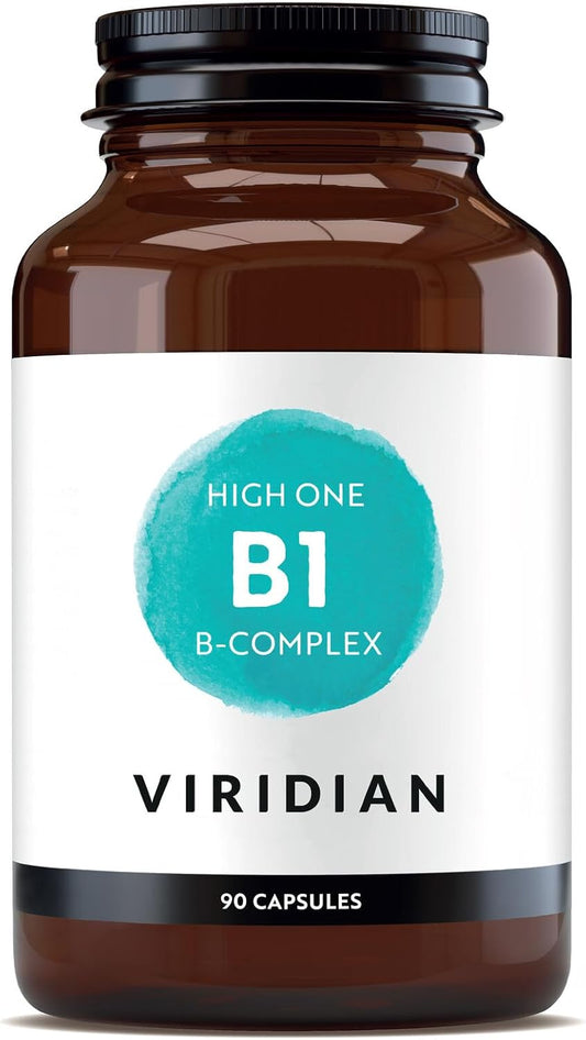 Viridian - High One B1 B-Complex - 90 Caps | Heart & Nervous System Support | Reduces Tiredness & Fatigue | Complete B-Vitamin Formula | 100% Active Ingredients | Expertly Formulated