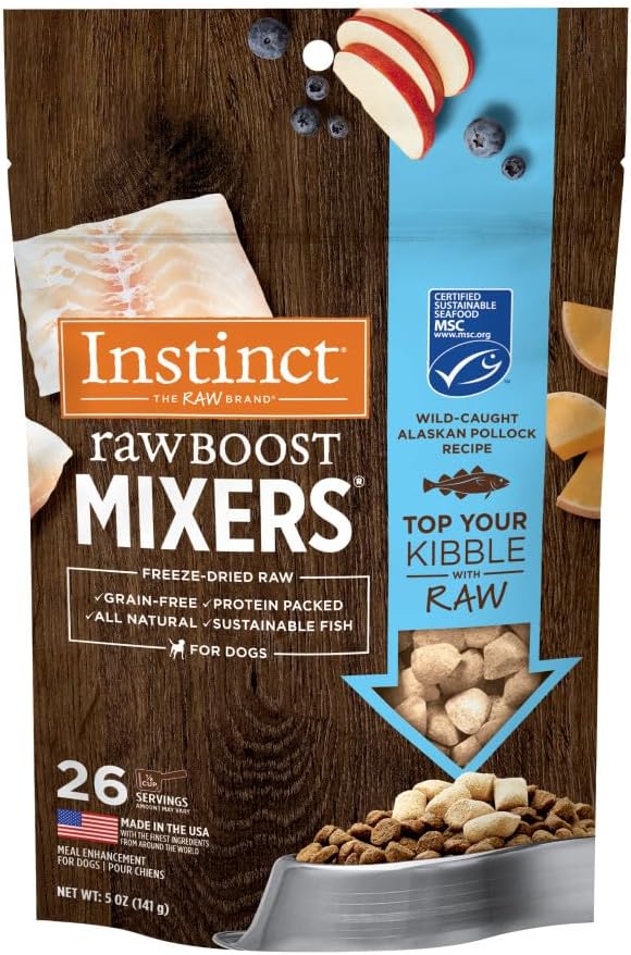 Instinct Raw Boost Mixers Freeze-Dried Dog Food Topper - Pollock, 5 Ounces