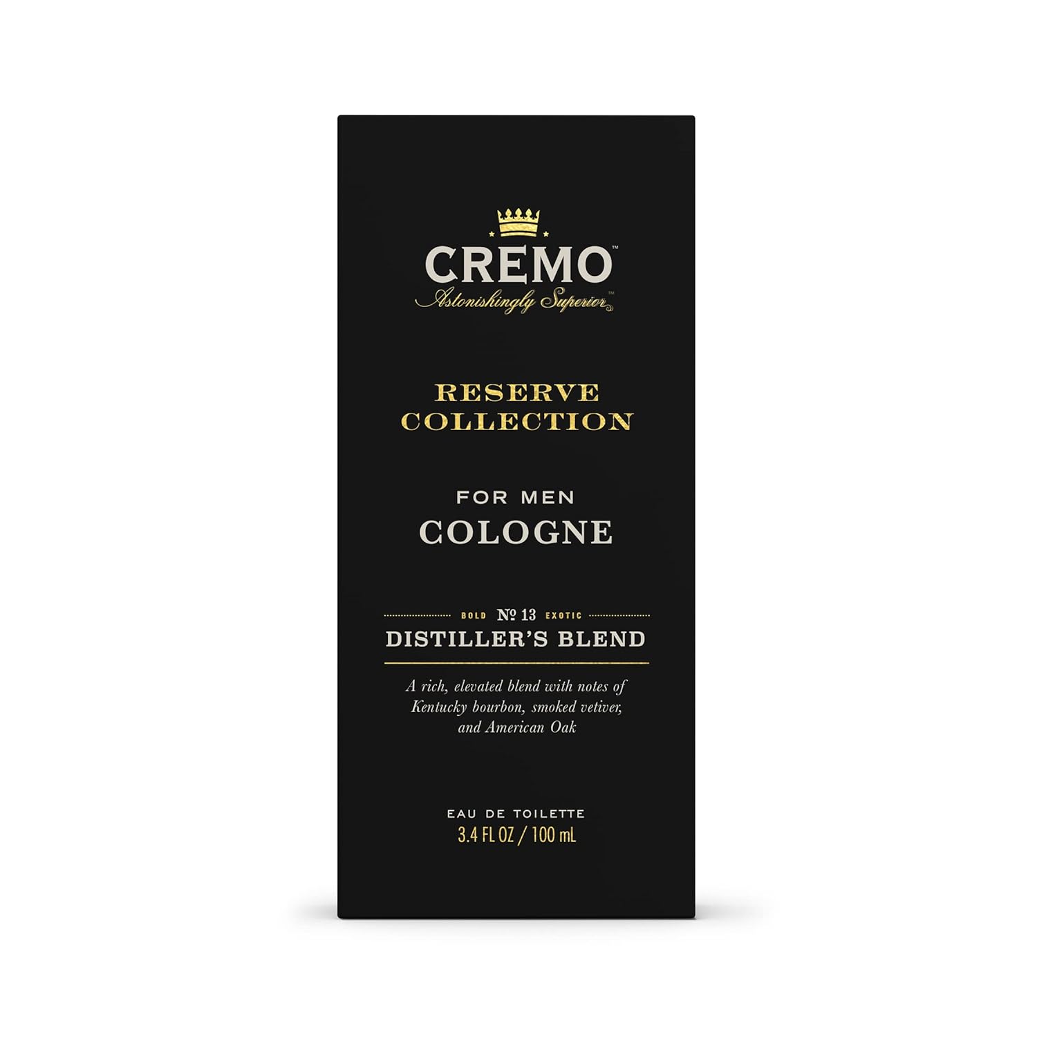 Cremo Distiller's Blend (Reserve Collection) Cologne Spray, A Combination of Kentucky Bourbon, Smoked Vetiver and American Oak, 3.4 Fl Oz : Beauty & Personal Care
