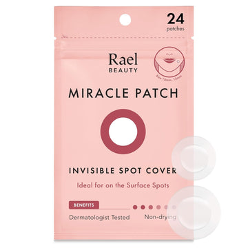 Rael Pimple Patches, Miracle Invisible Spot Cover - Hydrocolloid Acne Pimple Patches for Face, Blemishes and Zits Absorbing Patch, Breakouts Treatment Skin Care, Facial Stickers, 2 Sizes (24 Count)