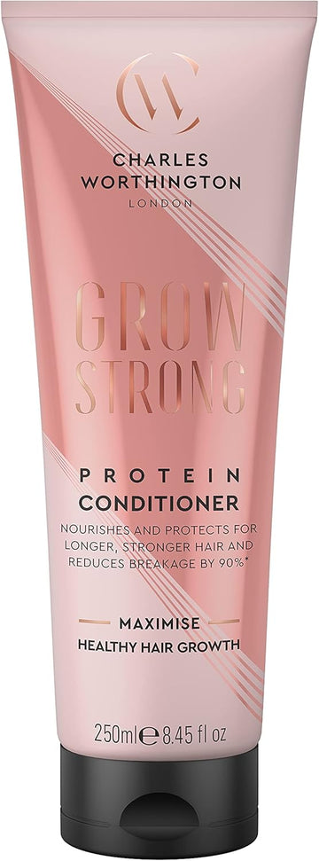 Charles Worthington Grow Strong Protein Conditioner, Hair Growth Conditioner For Fine Hair, Hair Repair Products For Women And Men, Salon Hair Repair, 250 Ml