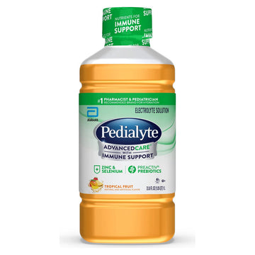 Pedialyte Advancedcare Tropical Fruit Electrolyte Solution, 33.8 Fl Oz Bottle