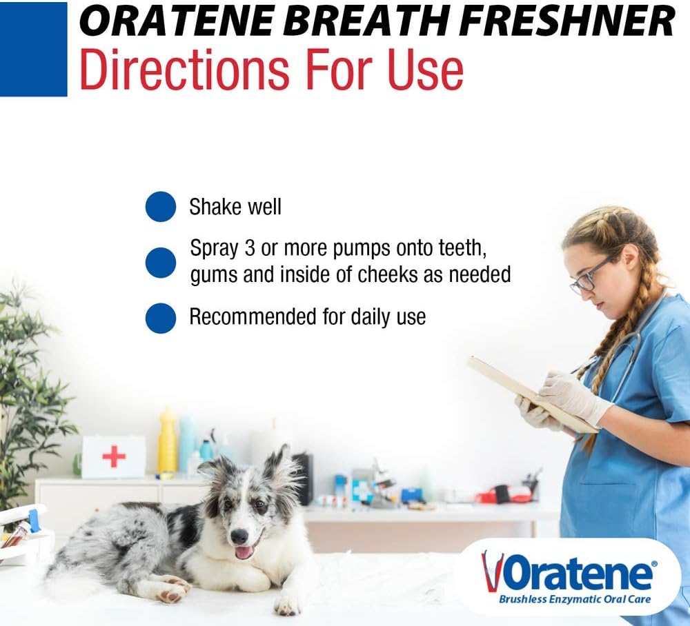 Pet King Brands ZYMOX Oratene Brushless Oral Care Breath Freshener for Dogs and Cats, 4oz : Pet Dental Care Supplies : Pet Supplies