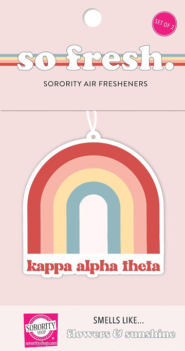 Sorority Shop - Kappa Alpha Theta - Rainbow Air Freshener - 2/Pack - Flowers & Sunshine Scent