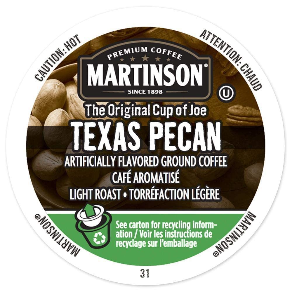 Martinson Single Serve Coffee Capsules, Texas Pecan, Compatible With Keurig K-Cup Brewers, 24 Count