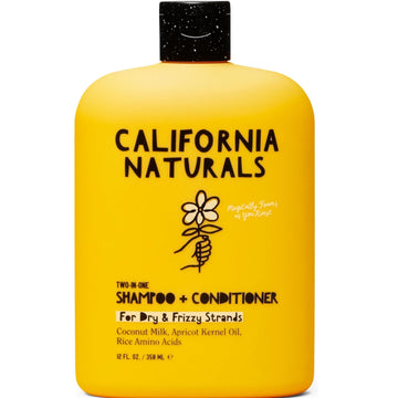 California Naturals Shampoo and Conditioner 2 in 1, Hair Care for Kids, Men, and Women, Natural, Vegan, Paraben and Sulfate Free, Moisturizing and Hydrating with Coconut, All Hair Types, 12 fl oz