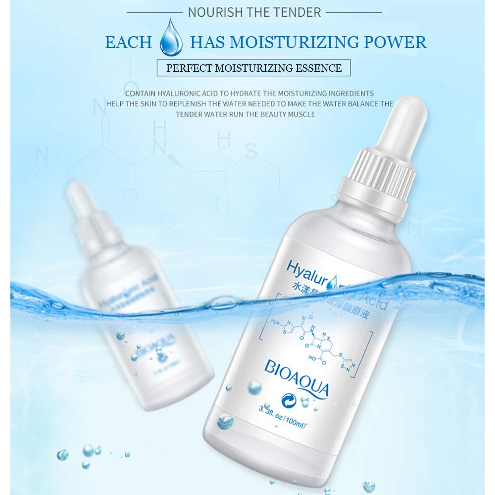 Bioaqua Hyaluronic Acid Face Cleanser Moisturizing And Smoothing Essence Restoring Oil Balance 100Ml : Beauty & Personal Care