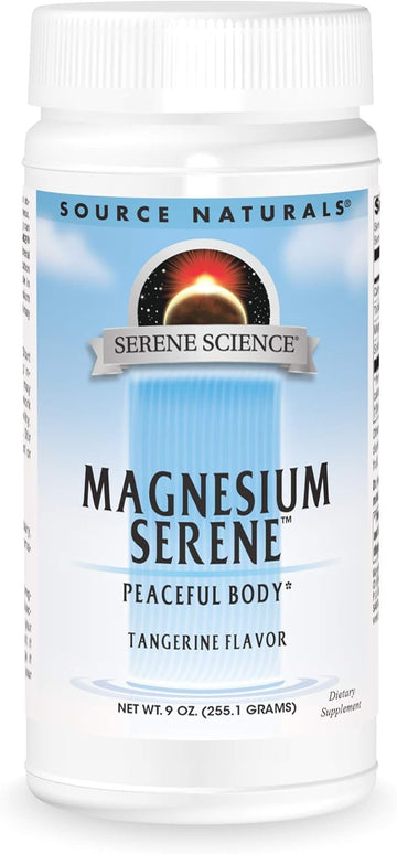 Source Naturals Serene Science Magnesium Serene, Peaceful Body*, Tangerine Flavored - 9 Ounce Powder