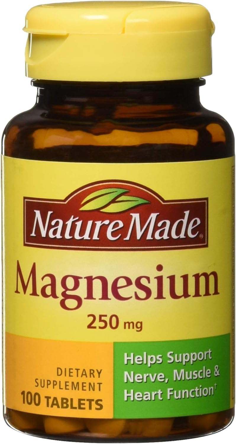 Nature Made Magnesium 250 Mg Tablets, 100 Count (Pack Of 3)