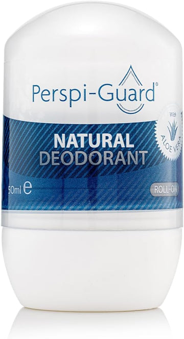 Perspi-Guard Natural Deodorant - Roll On Deodorant With Long-Lasting Odour Protection And Soothing Aloe Vera Extract - Vegan Friendly, Free From Alcohol, Parabens, And Aluminium Chloride - 50 Ml
