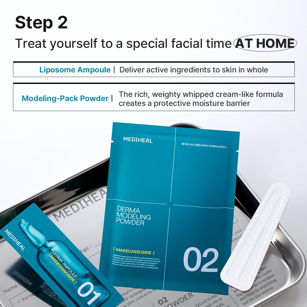 Mediheal Derma Modeling Pack (Madecassoside) - Relieving Blemish Marks For Clear Skin - Easy DIY Home Spa Kits, Hydrating Icy Jelly Mask For Skin Refreshment : Beauty & Personal Care