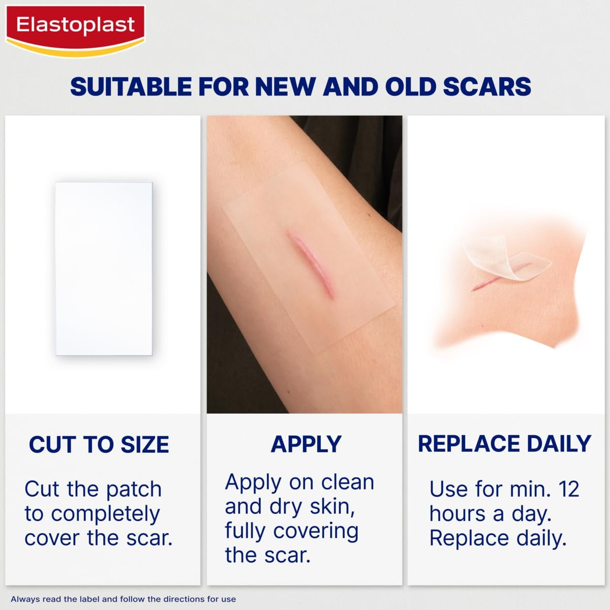 Elastoplast Scar Reducer Plasters (21 Plasters), Quick and Convenient Scar Cover Up Treatment, Scar Sheets to Reduce Visibility of Scars, Scar Plaster Pack for Quick Results, Strong Adhesion Tape : Amazon.co.uk: Health & Personal Care