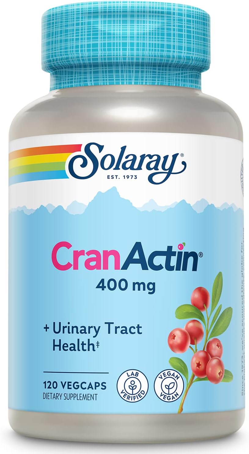 Solaray Cranactin Cranberry AF Extract Capsules, 400 mg (120 CT)