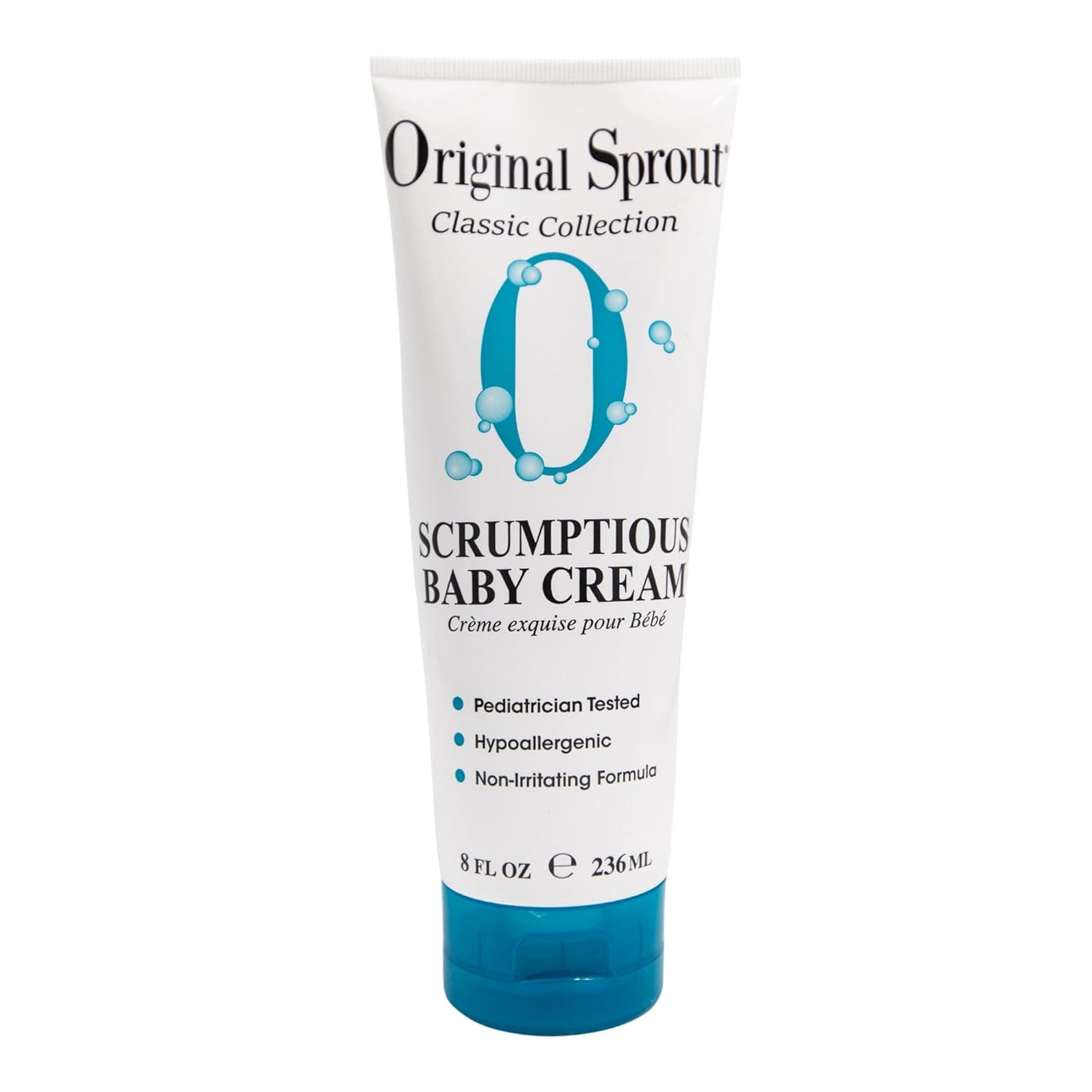 Original Sprout Scrumptious Baby Cream, Gentle Moisturizing Cream For Dry, Sensitive Skin & Diaper Rash, Non-Greasy Baby Lotion With Zinc Oxide & Calendula For Face & Body, 8 Fl Oz