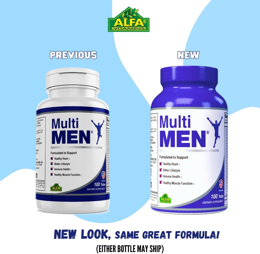 Multi Men 100 Tablets - Dietary Supplement - Vitamins & Minerals - Herbs - Amino Acids - Antioxidants : Health & Household