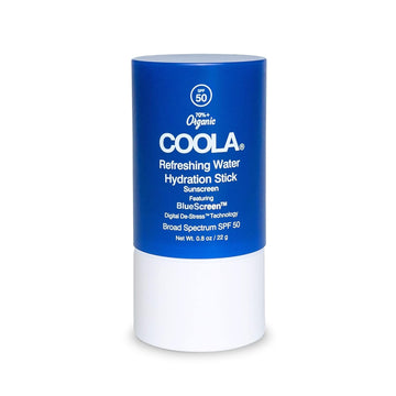 Coola Organic Refreshing Water Stick Face Moisturizer With Spf 50, Dermatologist Tested Face Sunscreen With Plant-Derived Bluescreen Digital De-Stress Technology, 0.8 Oz