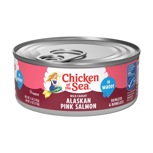 Chicken of the Sea Pink Salmon, Wild-Caught, Skinless & Boneless, 5-Ounce Cans (Pack of 24)