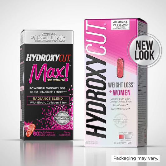 Hydroxycut +Women - 60 Rapid-Release Liquid Capsules - Includes Biotin, Collagen, Folate & Iron