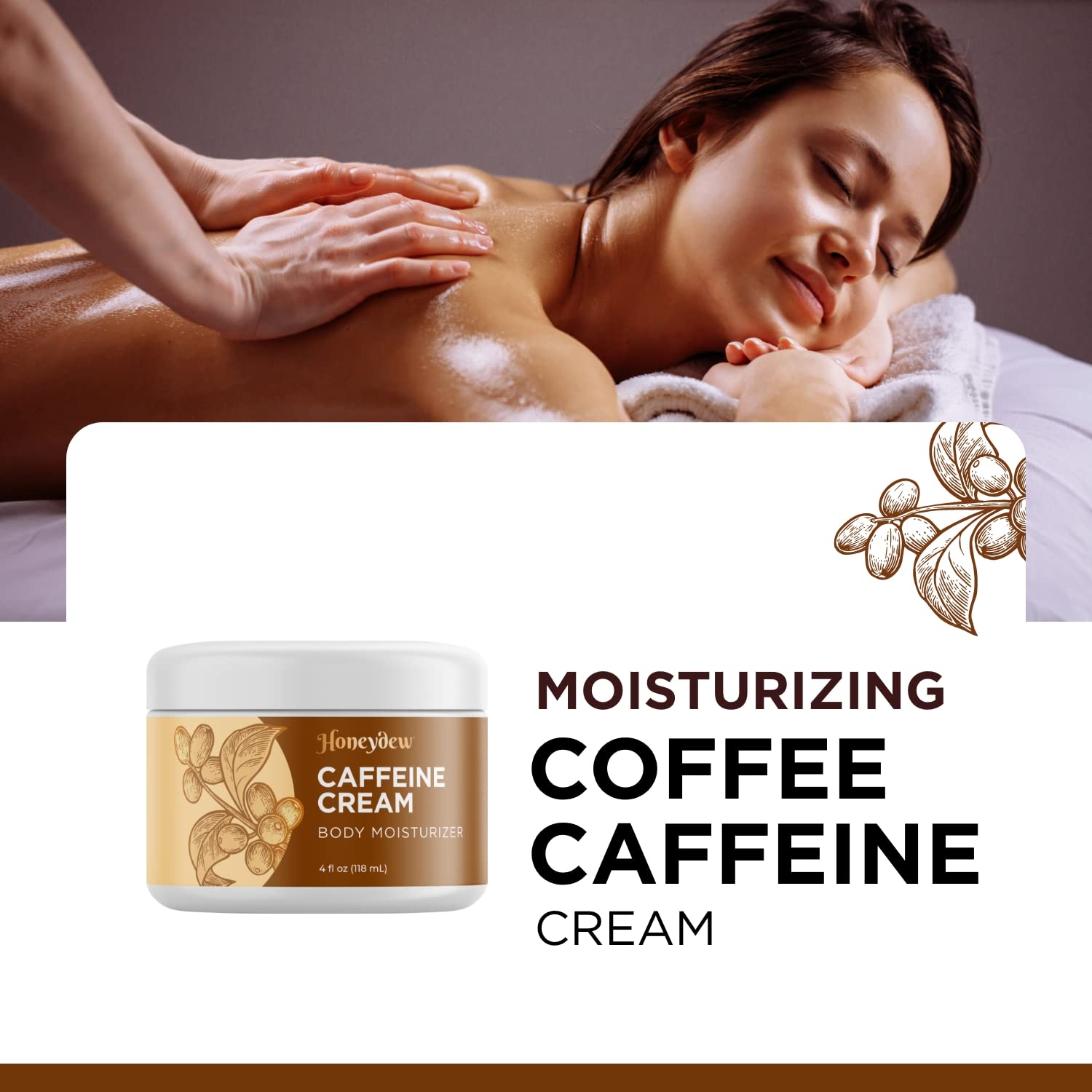 Concealing Caffeine Cream for Cellulite Reduction - Ultra Moisturizing Cellulite Cream for Thighs Butt and Belly with Rich Shea and Cocoa Butter - Light Scented Vegan Firming Body Lotion for Women : Beauty & Personal Care