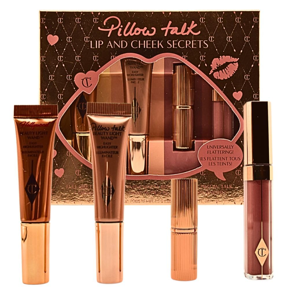 Charlotte Tilbury Pillow Talk Lip And Cheek Secrets, 0.12 Fl Oz, Set Of 4 Pieces