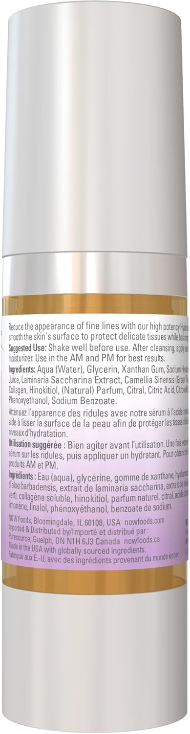 Now Solutions, Hyaluronic Acid Firming Serum, Naturally Reduces Appearance Of Fine Lines, 1-Ounce