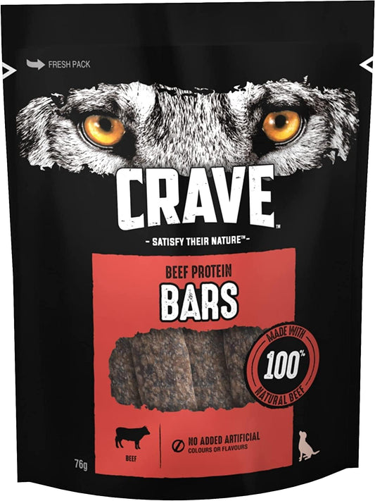 Crave Bars - Dog Treats - for Adult Dogs - Protein Bars Beef - 7 x 76 g?425684
