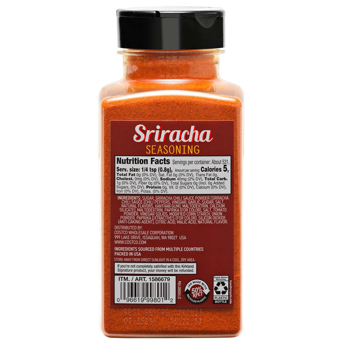 Kirkland Signature Sriracha Seasoning, 15 Ounce : Grocery & Gourmet Food