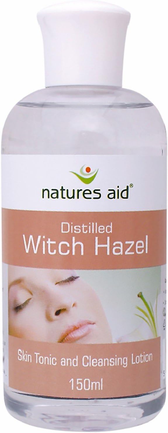 Natures Aid Distilled Witch Hazel 150Ml - Natural Skin Care - Gentle Astringent Hydrates & Cleanses, Soothes Irritation - Promotes Healthy Skin Tone - Vegan, Gluten Free, Non-Gmo - Anti-Inflammatory