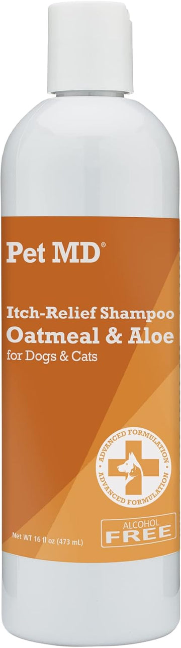 Pet Md - Oatmeal Dog Shampoo Cats And Dogs For Itch Relief And Moisturizer For Dry Skin And Coat - 16 Oz