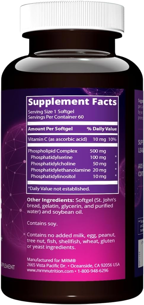 Mrm Nutrition Ps 100Mg | Phosphatidylserine | Brain Health | Memory + Learning | Gluten-Free | 60 Servings